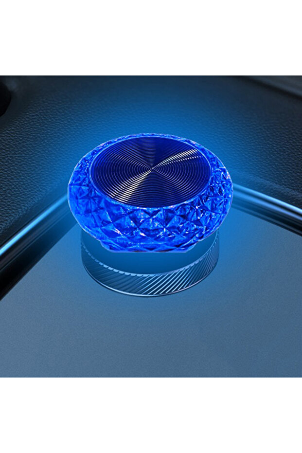مصباح إضاءة محيطية صغير LED صغير محمول للسيارة يعمل بمنفذ USB، لون أزرق، يُستخدم كإضاءة زخرفية داخلية للسيارة.