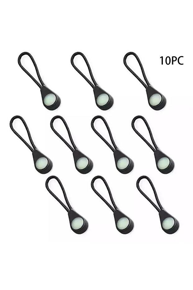 Zipper 10PCS 10 Glow-in-the-Dark Zipper Pulls Illuminates in darkness Ideal for outdoor camping, hik