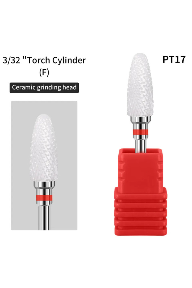 17 25 Types Ceramic Milling Cutter Nail Drill Bit Electric Manicure Pedicure Mill Bits Machine Files