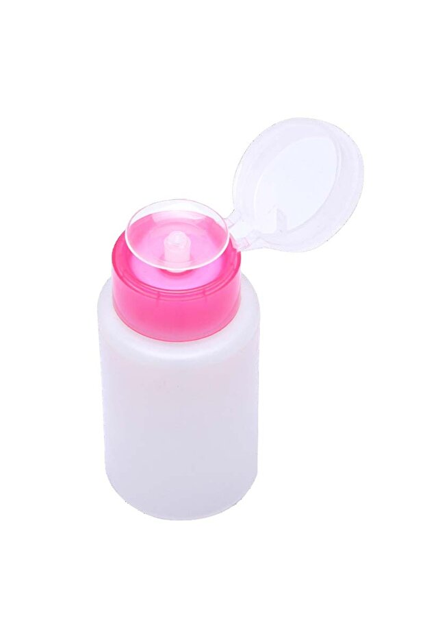 Plastic 150ML White Pink Empty Nail Art Polish Clean Bottle Clear Pump Dispenser Liquid UV Gel Polis