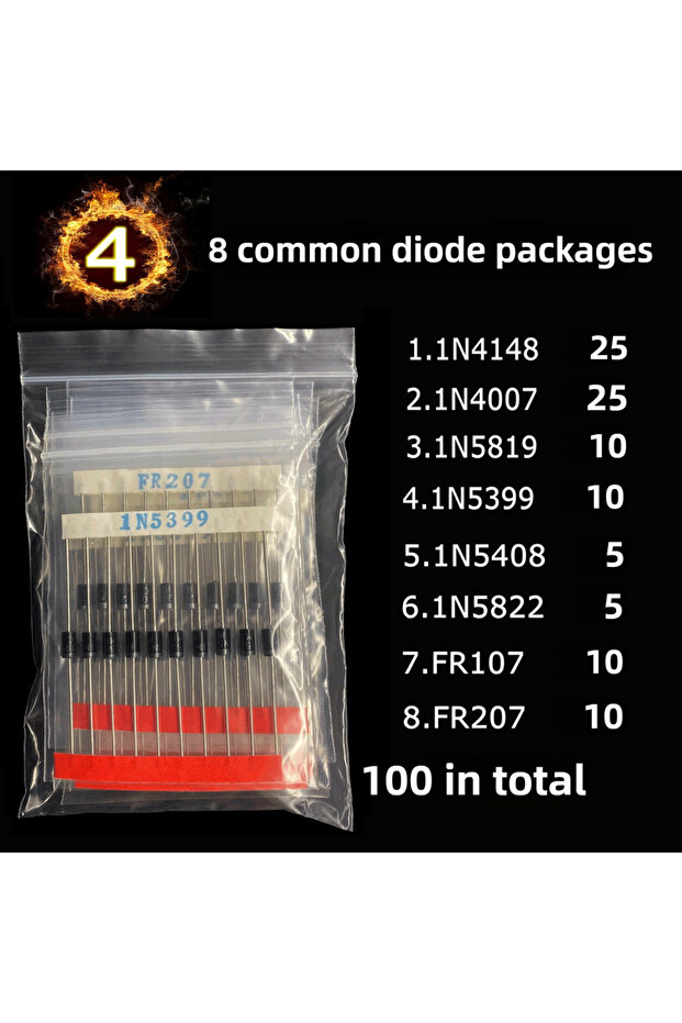8 common diode packa 1500Pcs Electronic Components Starter Kit Resistor Capacitor LED Diode Transist