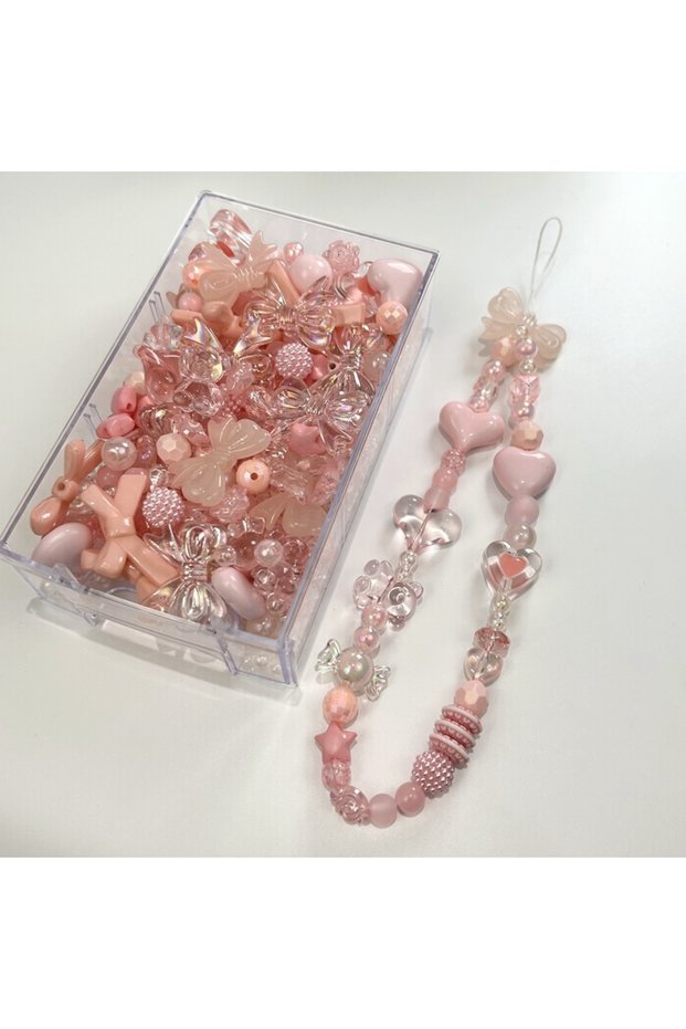 Pink 1Bag Mix and match style candy-colored acrylic beads DIYHandmade Bracelet/Jewelry Making Mobi