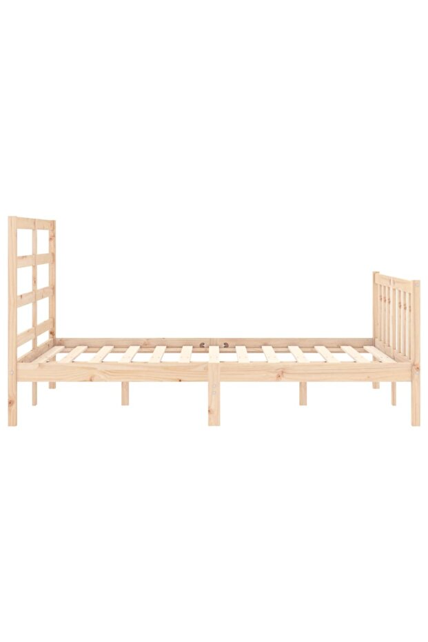 4FT Bed Frame with Headboard, Small Double, Solid Wood - 7