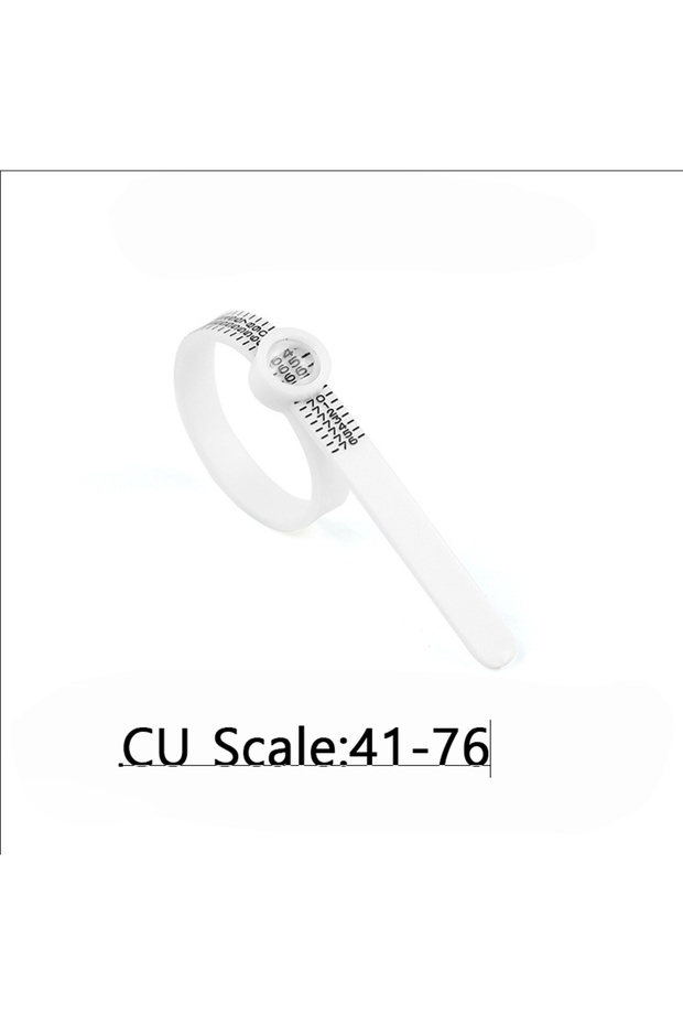 أداة قياس مقاس الخواتم الاحترافية CU-White-41-76، عدسة مكبرة، شريط قياس الخواتم