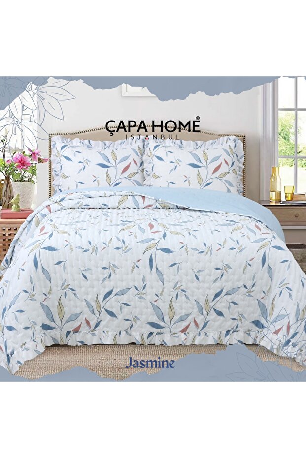Ruffled Dilan Printed Stone Wash Micro Soft Double Bedspread