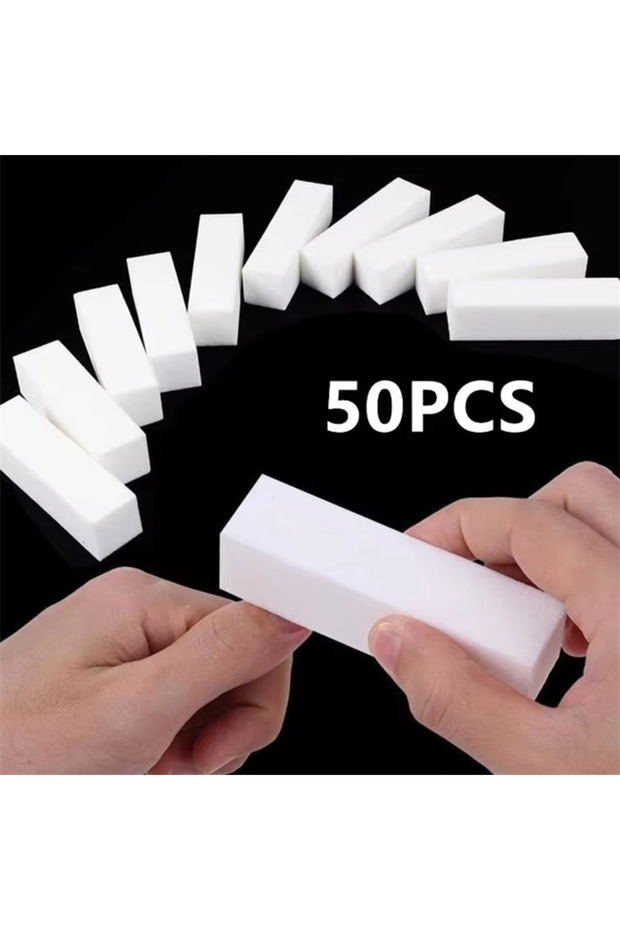 50pcs white 10/20/50Pcs Professional Nail Buffer Nail File Polisher Block Manicure Pedicure Files Sa