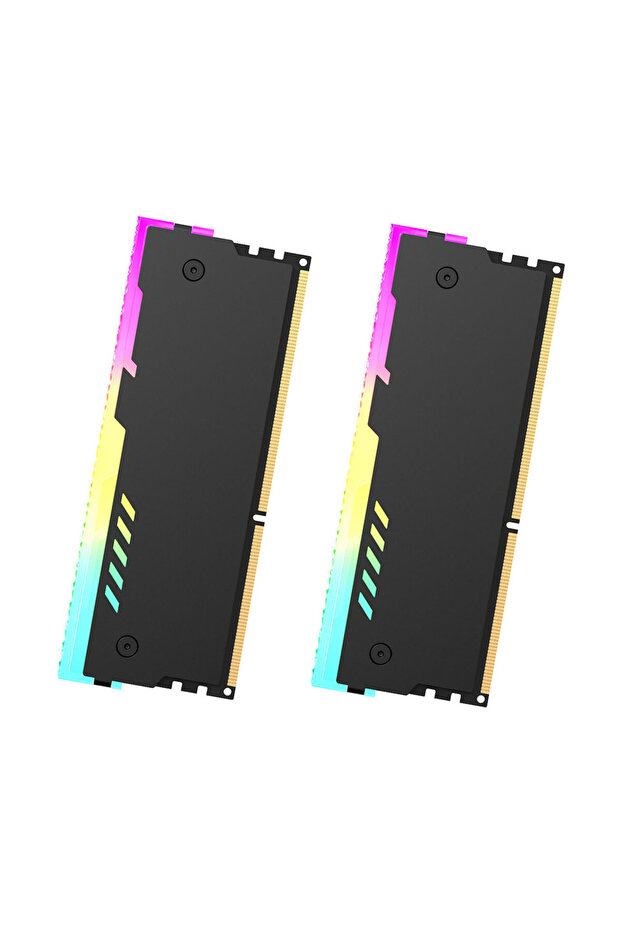 RM-01 Bk 2pcs Teucer 5V 3Pin ARGB RAM Heatsink Aura Sync DDR4 DDR3 Memory Heat Sink with Thermal Sil