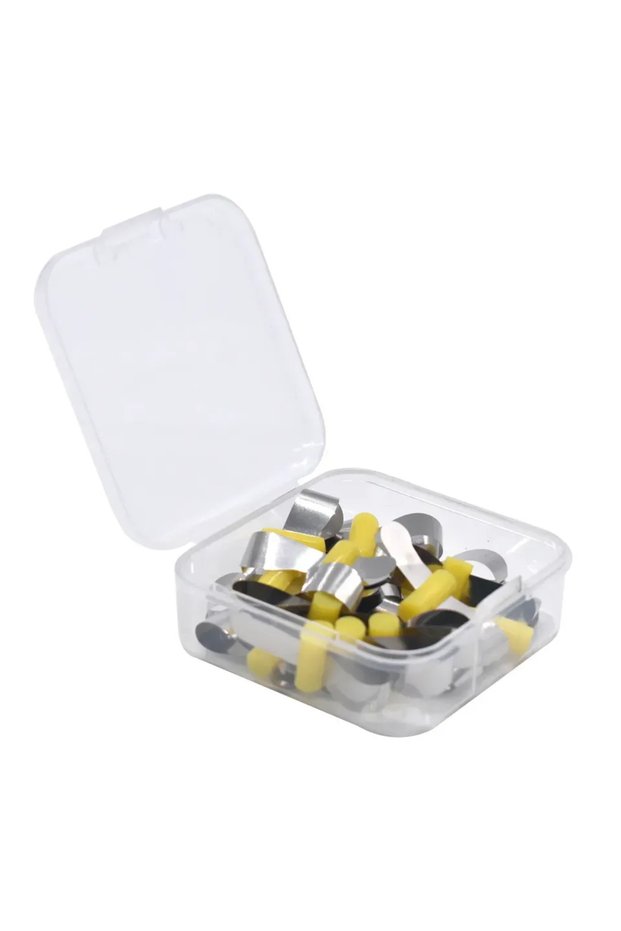 Blue 20pcs Dental Forming Sheet Orthodontic Sectional Contoured Metal Matrice Dentistry Matrix Bands