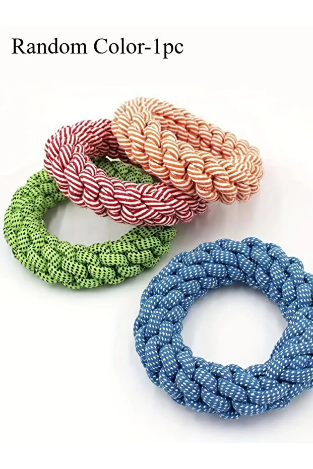 1pc Random Color 1pc Pet Dog Rope Toy Durable Chew Bite Resistant Interaction Pet Toys Medium Large