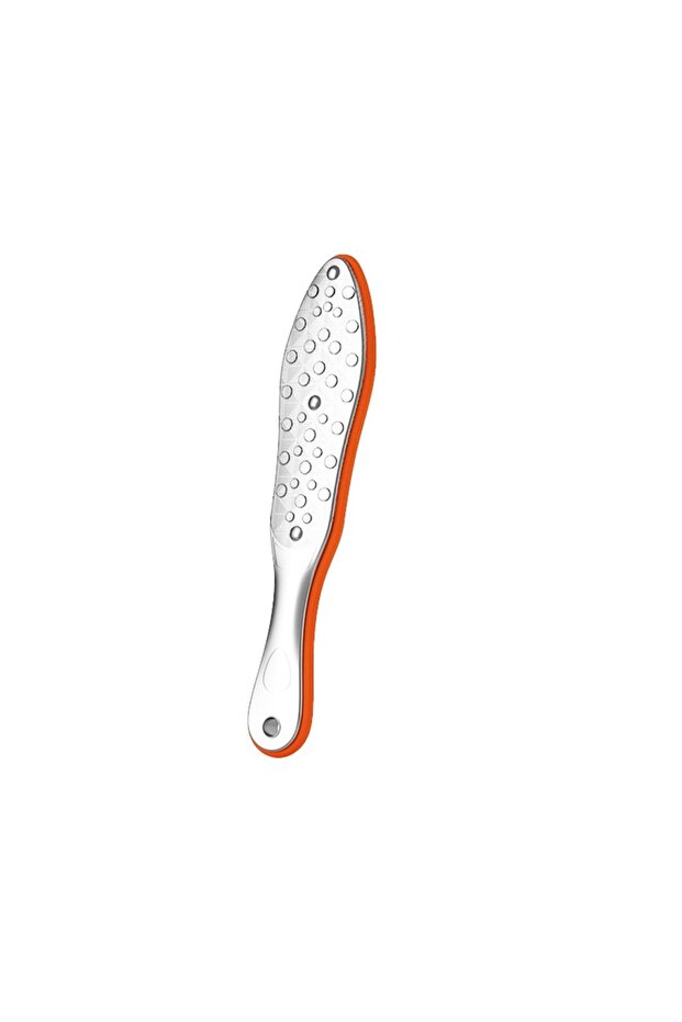 orange 1 Pc Double-sided Stainless Steel Foot File Foot Rasp Sharpener Pedicure Tool Dead Skin Callu
