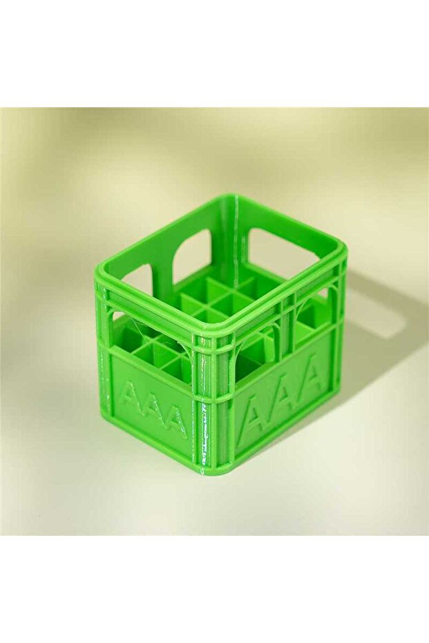منظم بطاريات صغير مطبوع بتقنية ثلاثية الأبعاد من Green-AAA، صندوق تخزين قابل للتكديس لـ 12 بطارية AA أو AAA للمكتب