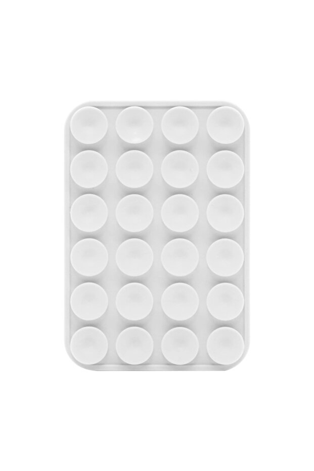 WHITE Silicone Suction Cup Mobile Phone Holder for Magsafe Magnetic Phone Holder Wall Mount Stand Fo