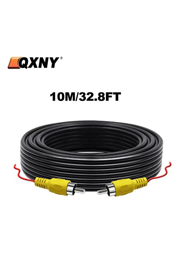 10M 32.8FT Cable QXNY Car Rear View Camera RCA Wire 6m 10m 15m 20m Video Cable For Vehicle Reverse M
