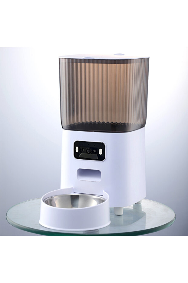 Single bowl video 5L Double Bowls Smart Automatic Cat Feeder With Camera Cat Dry Food Video Dispense