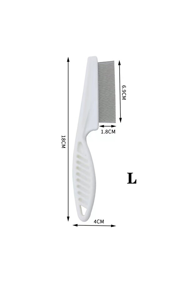 L 1Pcs Pet Flea Comb Cat/Dog Beauty Comb Stainless Steel Portable Pet Specific Dense Tooth Hair Rem.
