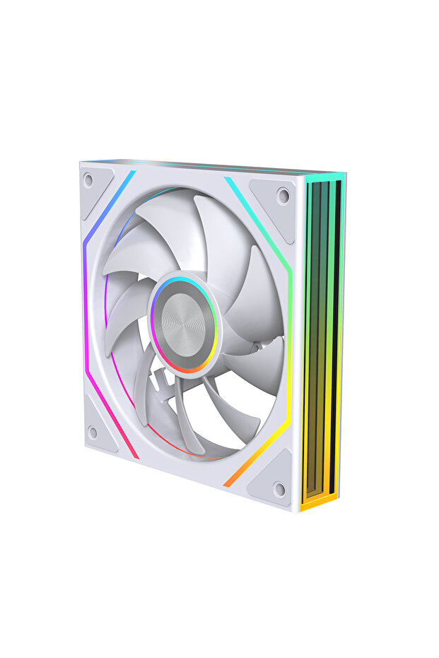 A-RGB WHITE Prism4RS Ultra-W Jungle Leopard Prism 4 RS Ultra Quiet Case Fan 12CM Cooling Desktop Sil