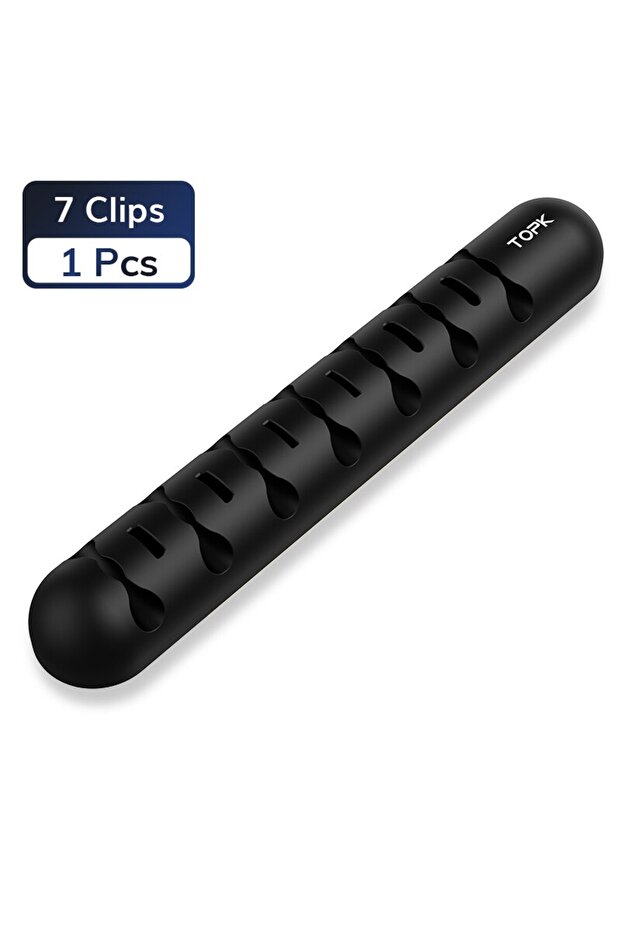 7 Clips - 1 Pieces TOPK L35 Cable Organizer Magnetic Plug Box Silicone Cable Winder Flexible Cable M