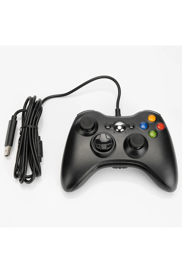 وحدة تحكم بأسلاك / بأسلاك لجهاز Xbox 360 مع خاصية الاهتزاز المزدوج والتوافق مع وضع Turbo