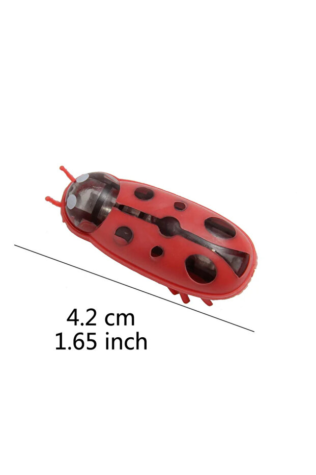 CWJ35 red black Funny Electric Bugs Catnip Toy Automatic Tunnel Mini Robot Bug Vibration Insect Toys
