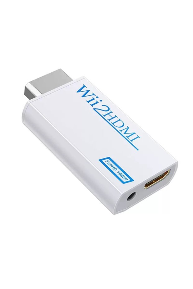 WHITE Wii to HDMI-Compatible Converter 1080P Full HD Adapter Connector 3.5mm Video Audio for PC HDTV