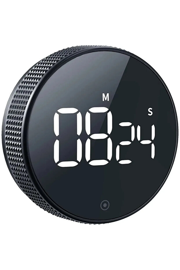 Black 1 Piece Digital Timer Large LED Display Kitchen Reminder Visual Timer Magnetic Countdown Timer - 1