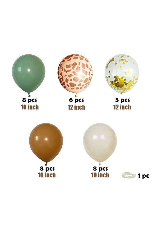 Other balloon set 35pcs/set 12 inch deer print and confetti balloon set animal themed jungle themed