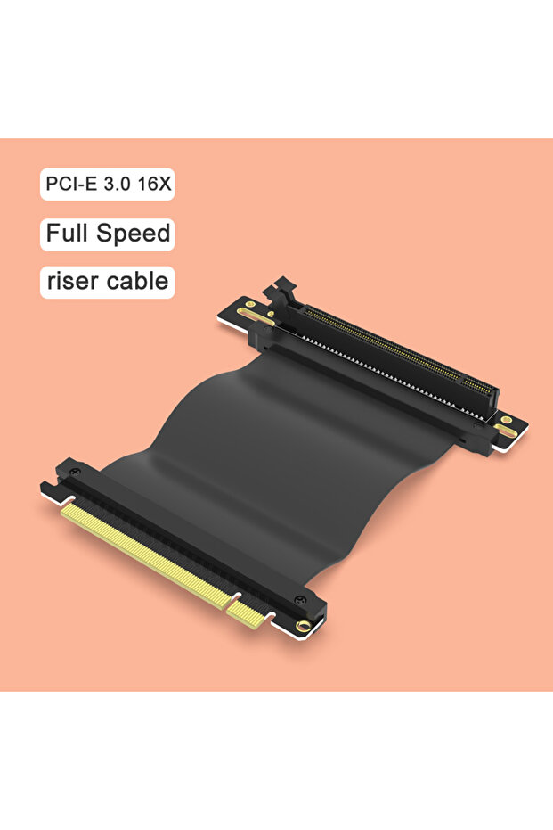 كابل تمديد PCI-E أسود من HaoYeXin بطول 25 سم، متوافق مع PCI Express 3.0 16X، كابل تمديد 164 دبوس