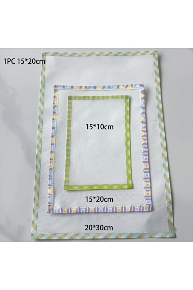 15x20cm Handmade Perler Beads Baking Cloth Edge-stitched Transparent Iron-on Mat DIY Accessories Per