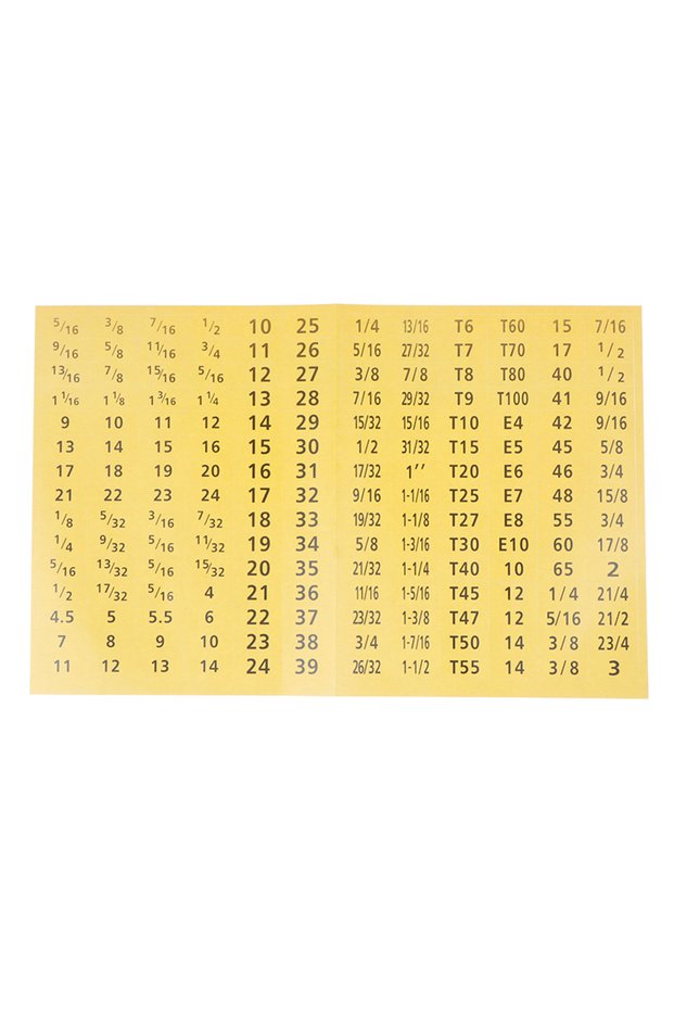 Yellow 180 Pcs/set Master Socket Quick & Easy Reminder Label Stickers Chrome Decal Tags For Socket S