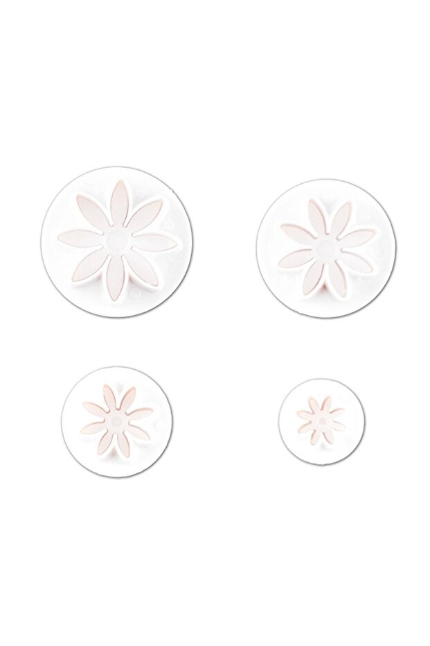 - Cake Decoration Mould 4Pcs Daisy Flower Fondant Cake Cutter Plunger Cookie Mold