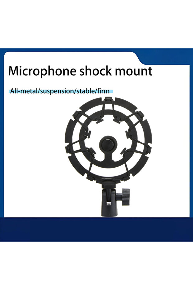M-F2 All-Metal Blue Yeti Shock Mount - Stable Suspension Mic Holder with 360° Adjustable Knob for St