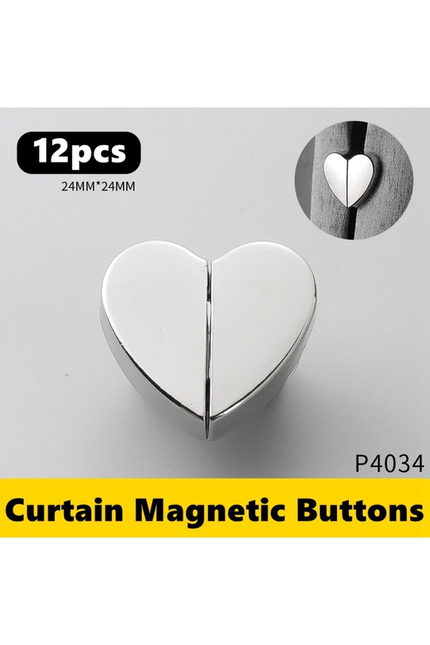 12pairs Curtain Magnetic Button Detachable Curtain Fix Fastener Clip Prevent Light Adjustment Window