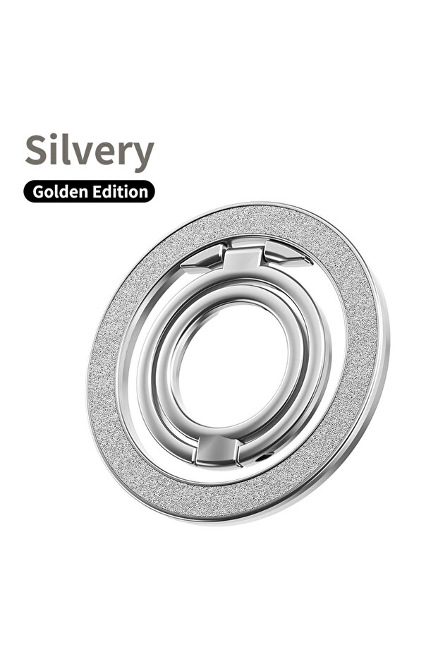 Silvery Mobile Phone Strong Magnetic Holder for Magsafe Double-sided Magnet Stand Portable Folding R