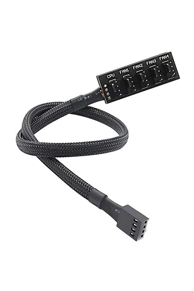 0.4m Coolcirc 1to5 hub 1 to 5 PC Case Fan PWM Hub 4Pin CPU Chassis Cooling Fan Power Cable Extension