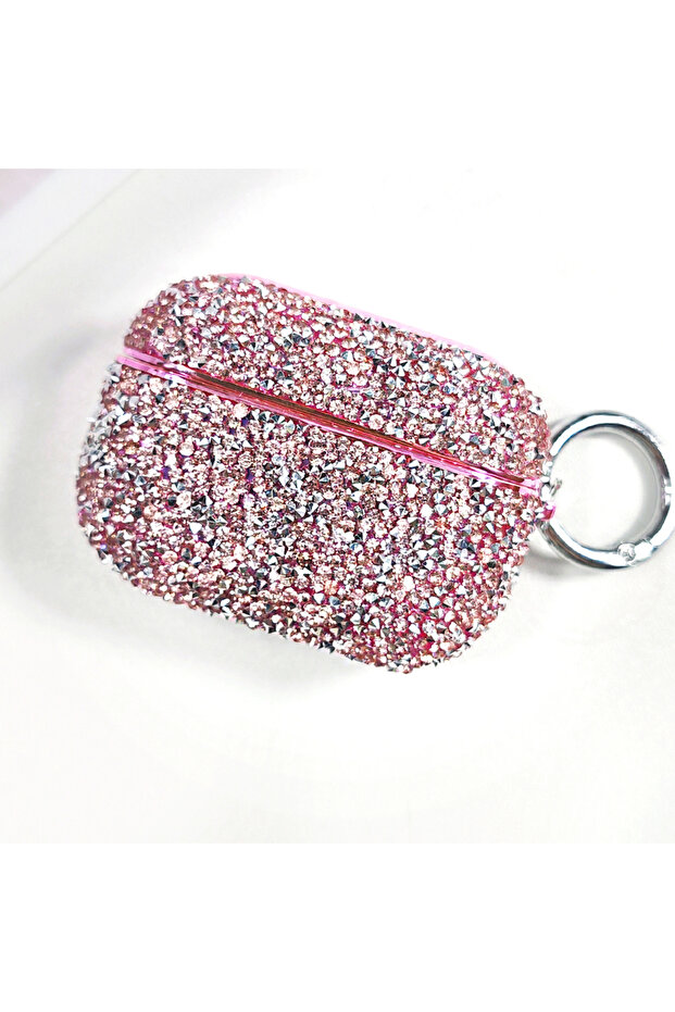 AirPods Pro2 Pink Diamond Headphone Case For Airpods Pro3 Shiny Headphone Case Hard Portable Bag Sui