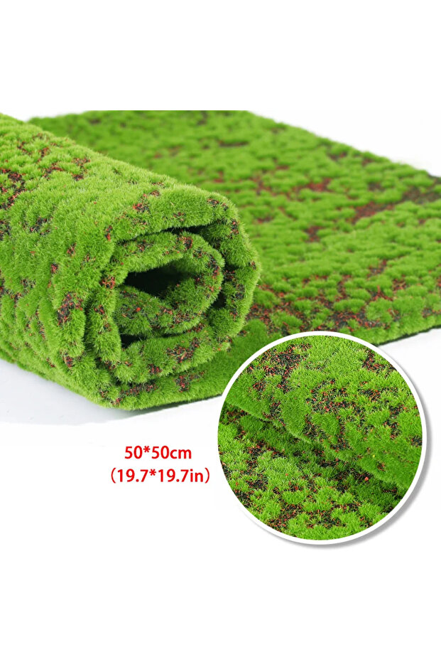 Style2 50X50cm Artificial Grass Rug Fake Moss Lawn Garden Landscape Turf Roll Festival Wedding Decor