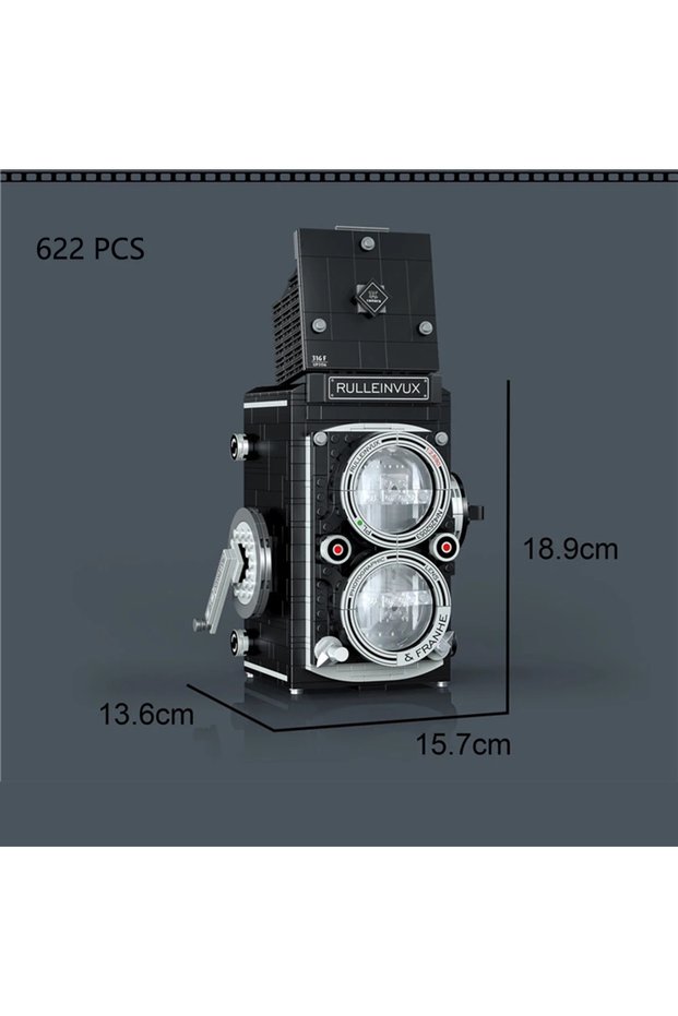 in bag KB00847 KNEW BUILT Retro Digital Camera Model Mini Brick Toys for Boys Adult Assembly Design