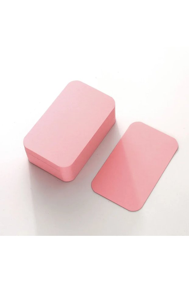 100pcs Pink 100/50/20PCS Color Kraft Paper Card Retro Double Sided Word Card DIY Postcard Gift Greet