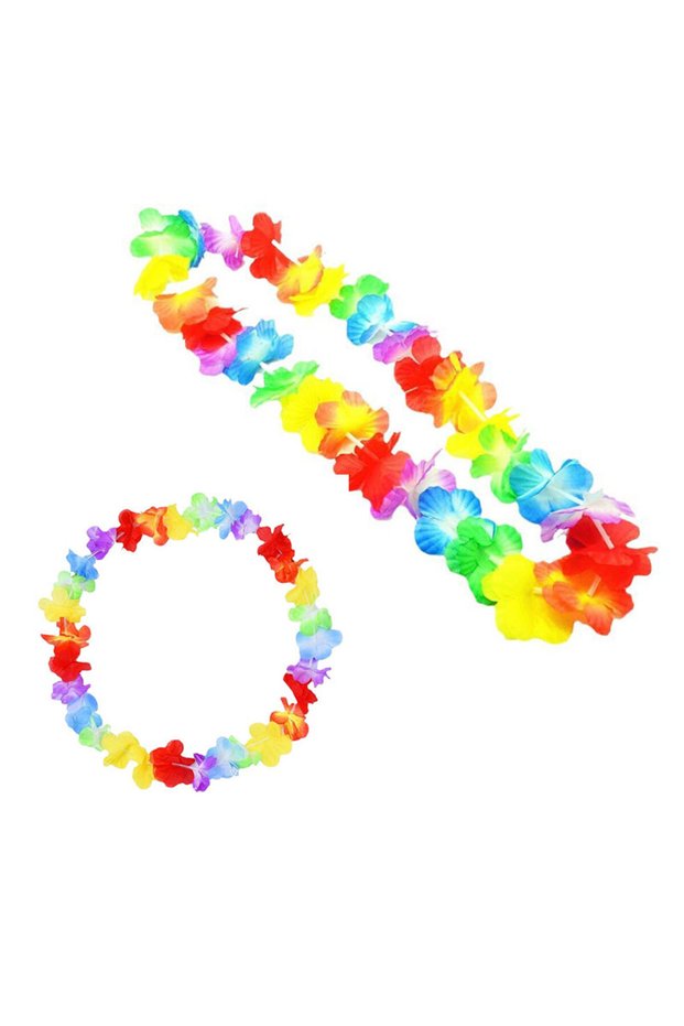 Necklace headband Light up Hawaiian Leis Tropical LED Glow Necklaces Headbands Luau Party Artificial