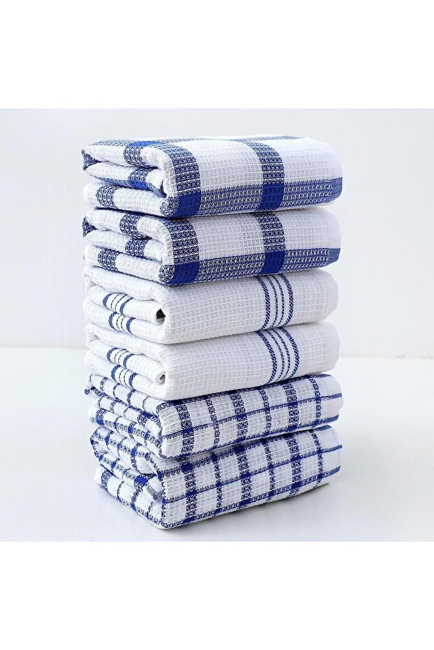 <10pcs 6pc cotton waffle-pattern kitchen dishcloths - highly absorbent, quick-drying, lint-free, 15