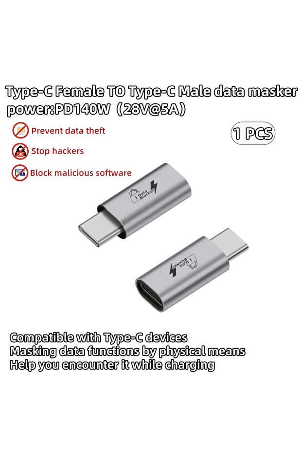 مانع تسرب البيانات USB-C من CM-CG-PBQ-YS، مضاد للقرصنة، يدعم الشحن فقط، مانع مريح لمزامنة البيانات، واقيات USB-C