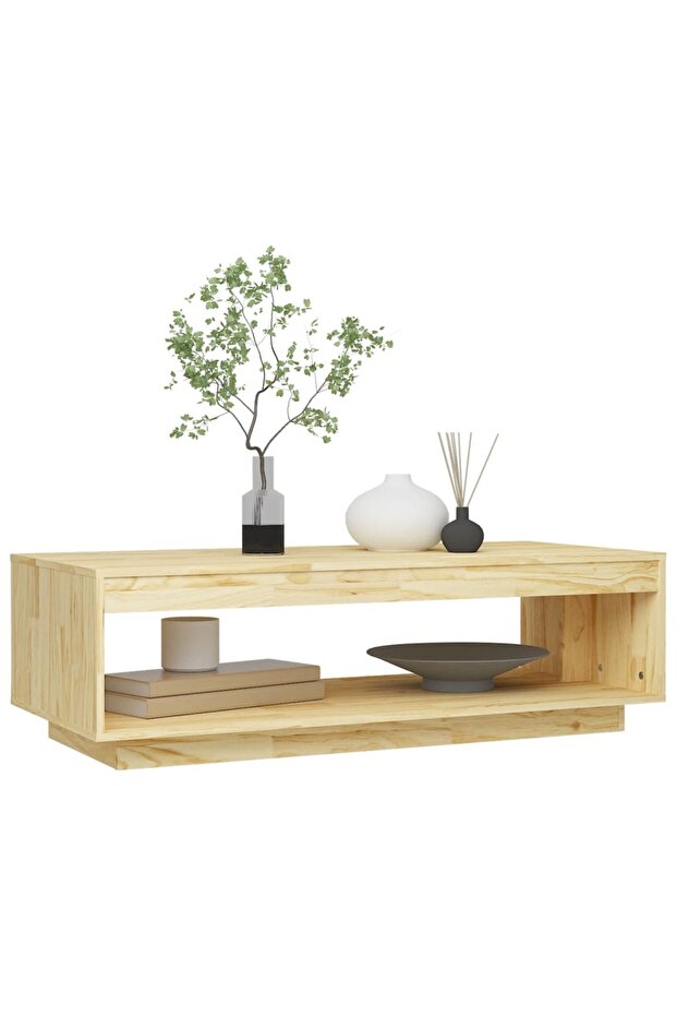 Coffee table, 110x50x33.5 cm, solid pine wood - 4