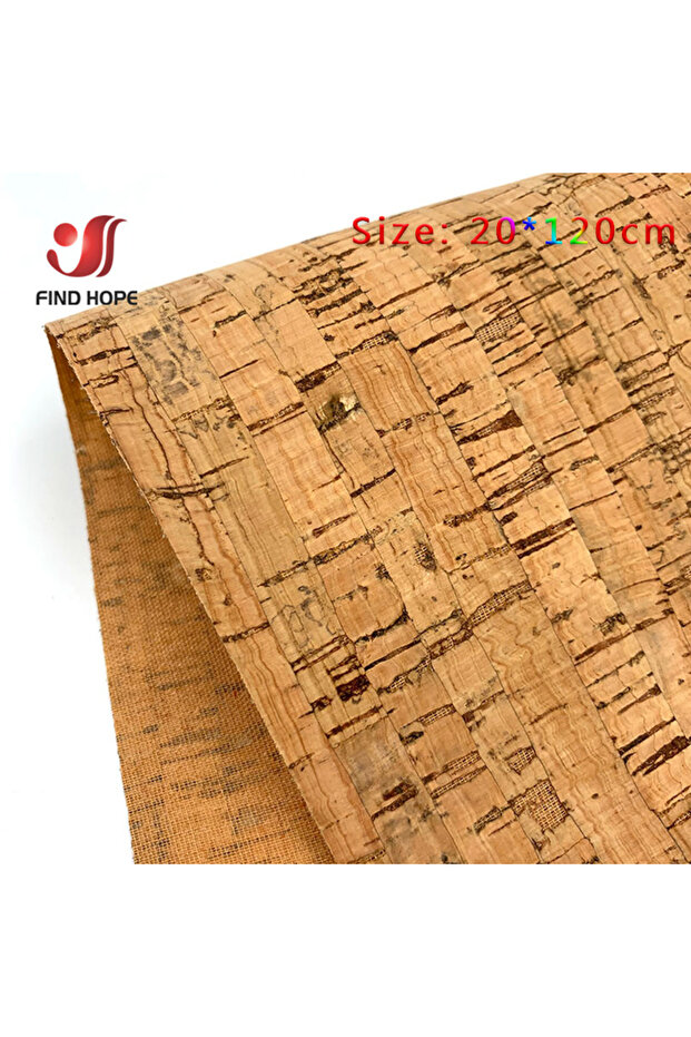 Stripe 20x120cm 1 Roll 20*120cm Natural Cork Leather Sewing Fabric Wood Grain Material for Backgroun