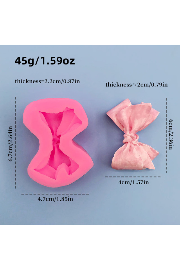 Bow knot 1 Piece, 3D Single Bow Silicone Mold, Chocolate Flipping Sugar Cake Mold, Decorative Baking