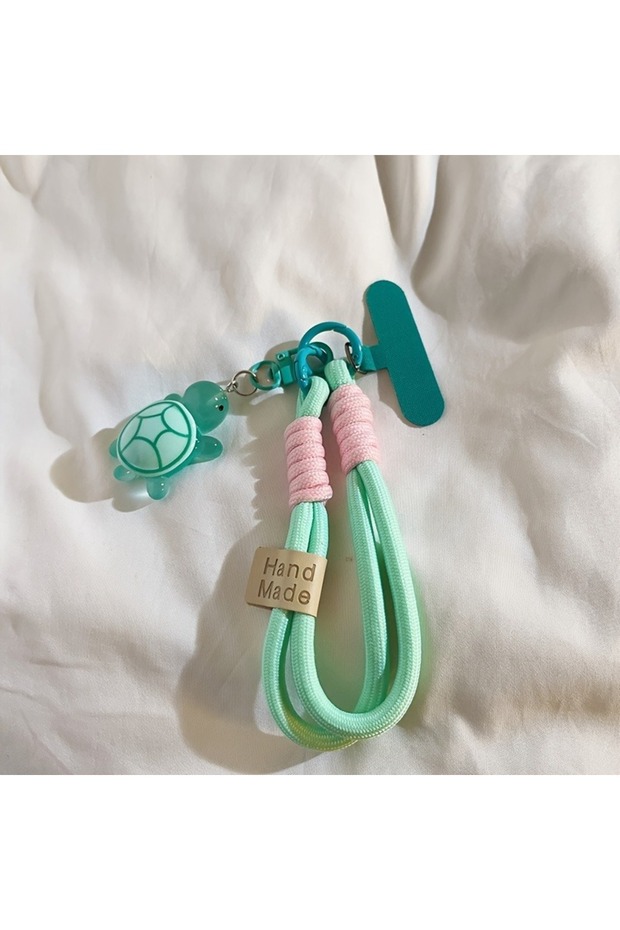 5 1Pc Universal Braided Mobile Phone Lanyard Strap Cartoon Turtle XYun Hanging Ring Cord with Patch.