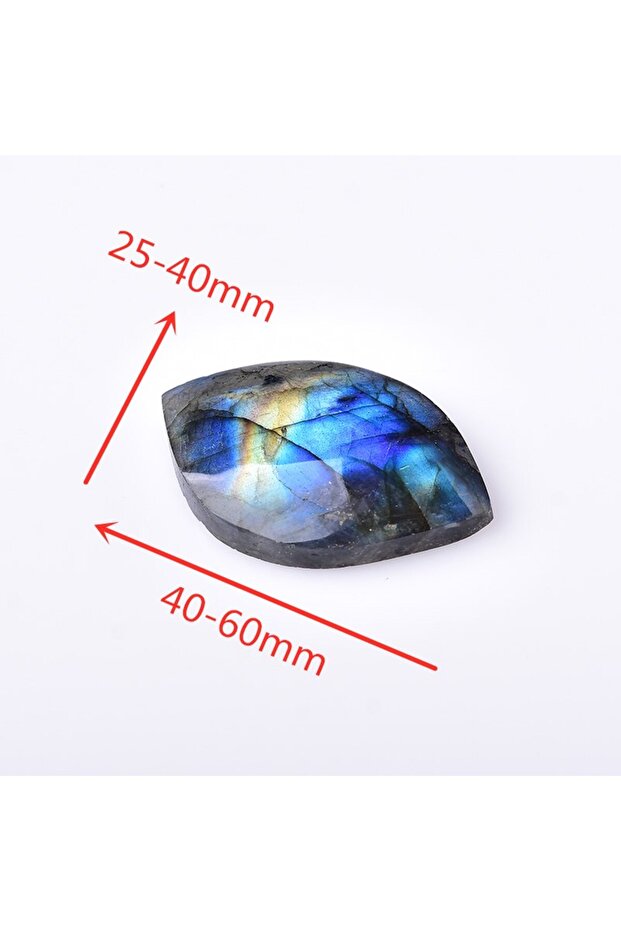 1PC Natural Labradorite Natural Labradorite Leaf Shape Blue Purple Yellow Mineral Ornaments Energy H