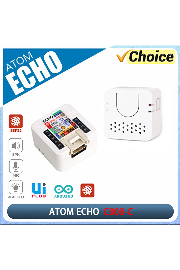 مكبر الصوت الذكي M5Stack ATOM Echo القابل للبرمجة بتقنية الذكاء الاصطناعي، مزود بمعالج ESP32 مدمج، وتقنية بلوتوث، وواي فاي، وإنترنت الأشياء...