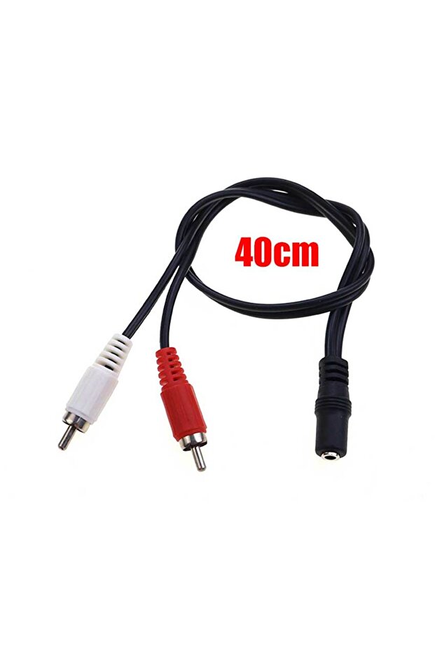 A JCD 3.5mm Jack Male Female to 2 RCA Stereo Audio Cable Converter Adapter Cord Phone Computer Spea.
