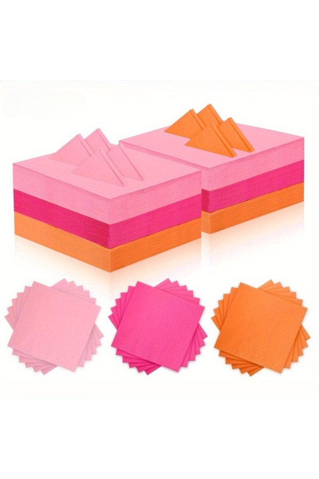 120pcs 3colors 120 Pcs Paper Napkins 5 * 5 Inch Multi Color Beverage Napkins 3 Colors Dinner Napkins