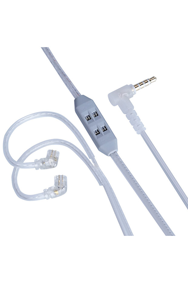 T8 No Mic KZ T8 Upgrade Cable 8-Gear Electronic Tuning OFC Silver-Plated Earphone Upgrade Cables 0.7